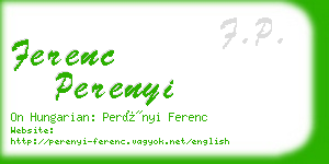 ferenc perenyi business card